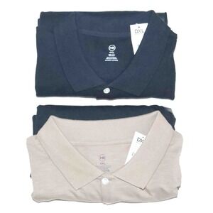 2 NEW HB Short Sleeve‎ Collared Polo Shirts Mens Size 3XL